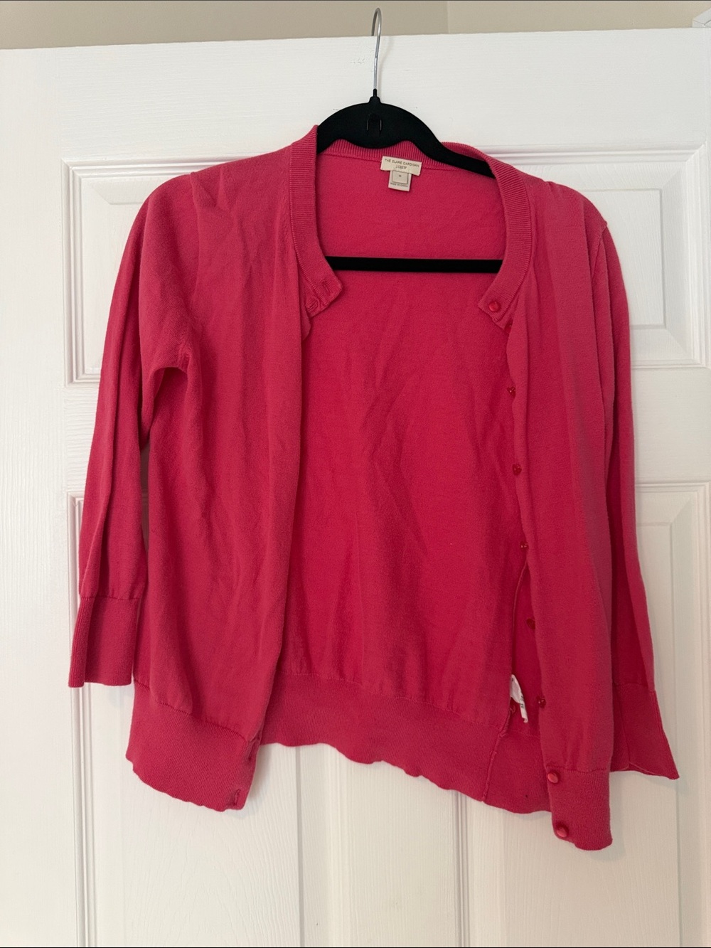 J. Crew Vibrant Fuchsia Button-Up Cardigan
